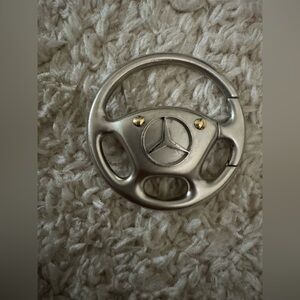 Mercedes-Benz Silver Keychain Vintage